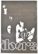 The Doors vintage music poster featuring Jim Morrison and other band members, 62 x 43cm, in clip