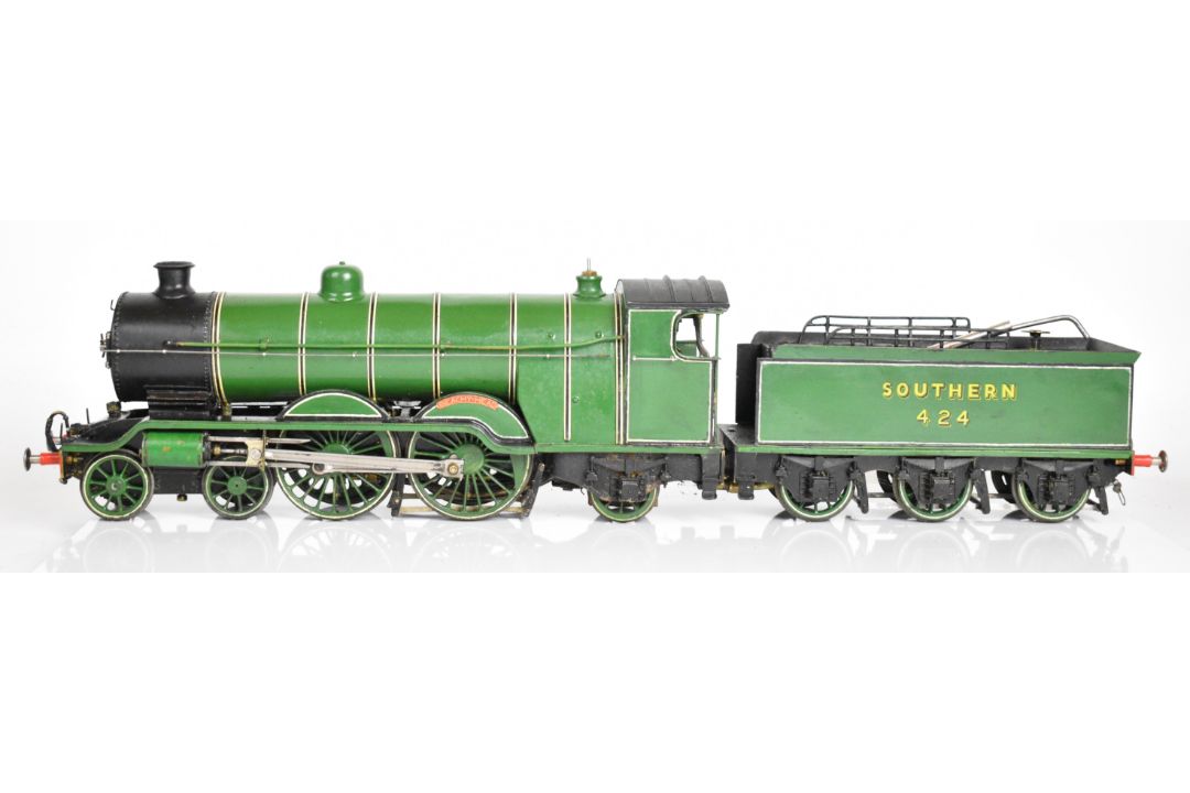 Gauge 1 coal fired live steam LBSCR or Southern H2 Atlantic 4-4-2 tender locomotive built by the - Image 2 of 19