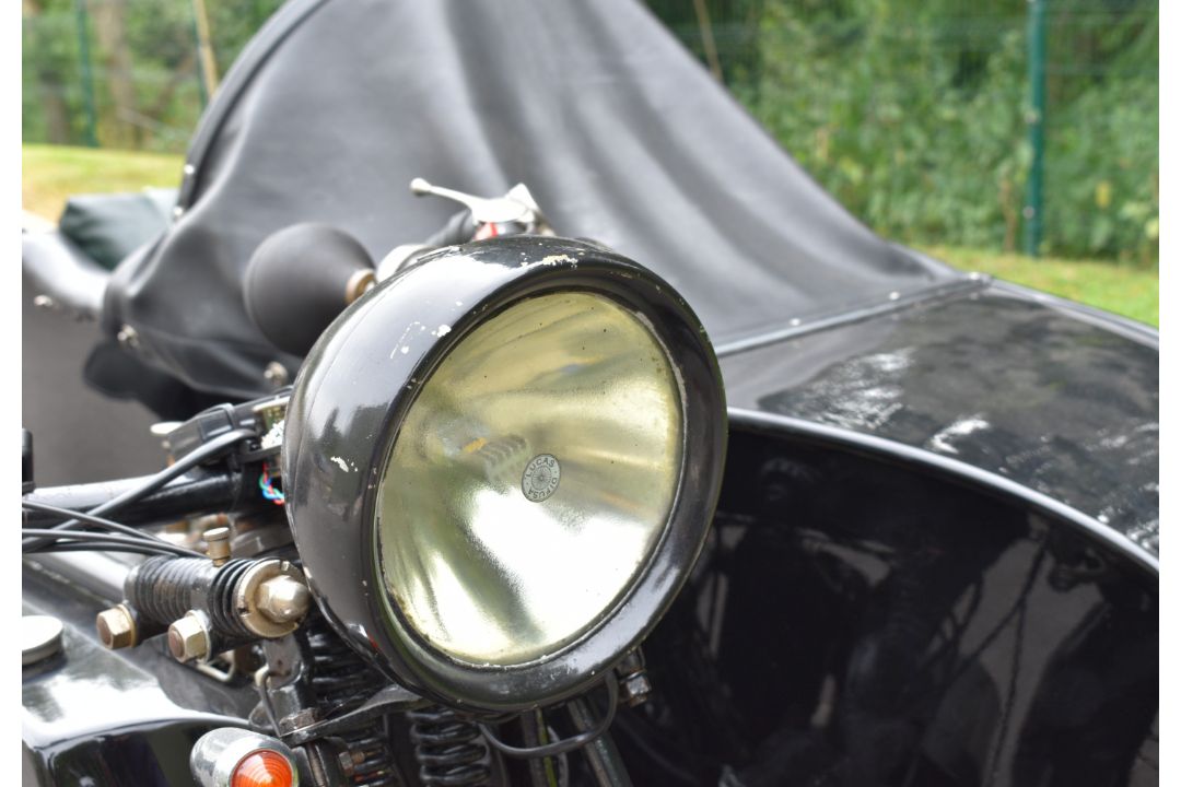 1924 AJS model D 799cc sidevalve V twin motorcycle and sidecar combination - Image 18 of 30