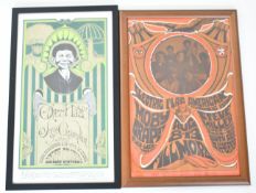 Two framed psychedelic concert posters Family Dog 1967 The Other Half and Sons of Champlin in