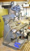 TFY vertical milling machine with Align power feeds and Newall DP7 DRO, together with a quantity