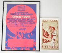 Knebworth Fair circular concert poster, limited edition reprint of the 1976 original, numbered 112/
