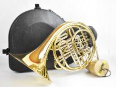 Holton H378 French horn, made in USA, serial number 674535, with Paxman 4B mouthpiece and mute, in