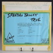 Fascinating Test Pressing of the Spandau Ballet LP True. Reformation / Chrysalis – CDL 1403. Correct