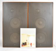 ADS L810 speakers in walnut cabinets with metal grilles, serial numbers 038176-7 / 038178-7, made in