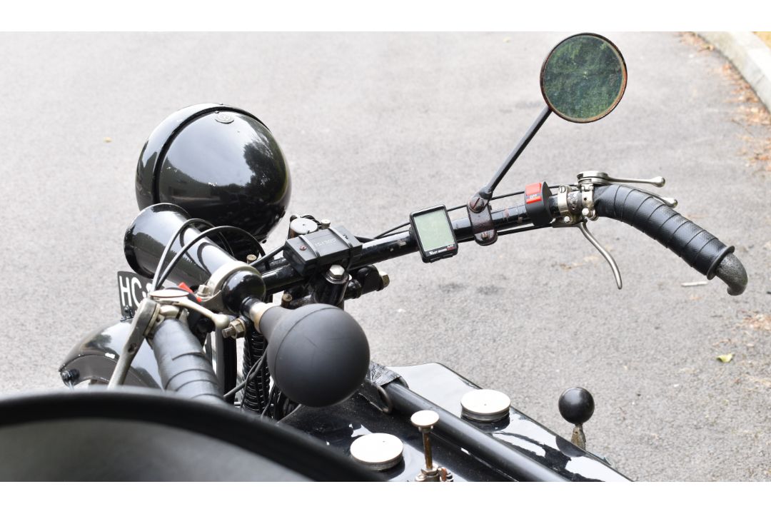 1924 AJS model D 799cc sidevalve V twin motorcycle and sidecar combination - Image 16 of 30