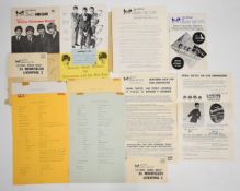 Beatles Fan Club items including the first Christmas flexi disc with yellow cover and Another