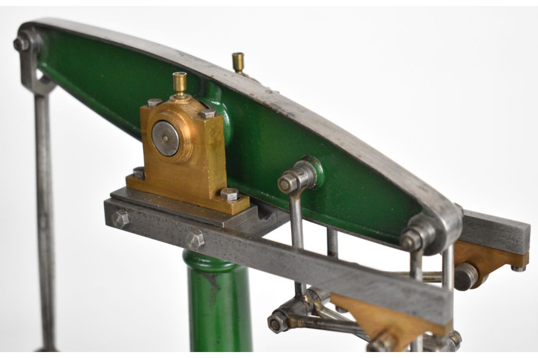 Stuart beam live steam engine with twin cylinder drain cocks, dummy flyball governor and driving - Image 11 of 17