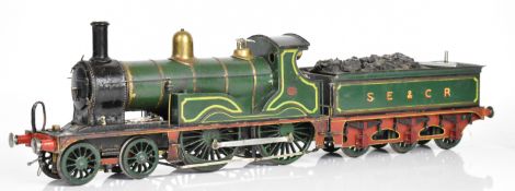 Gauge 1 spirit fired live steam London Dover and Chatham SE&CR M3 4-4-0 tender locomotive built by