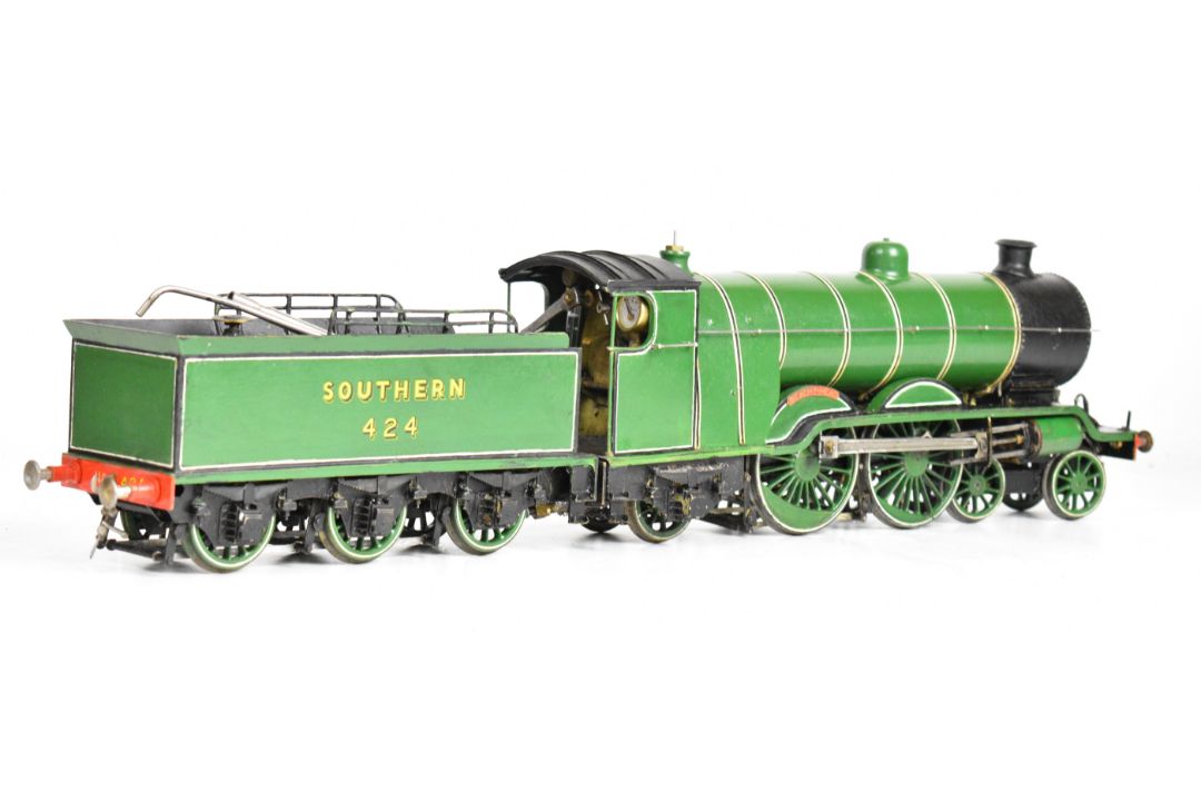 Gauge 1 coal fired live steam LBSCR or Southern H2 Atlantic 4-4-2 tender locomotive built by the - Image 5 of 19