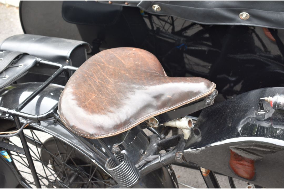 1924 AJS model D 799cc sidevalve V twin motorcycle and sidecar combination - Image 28 of 30