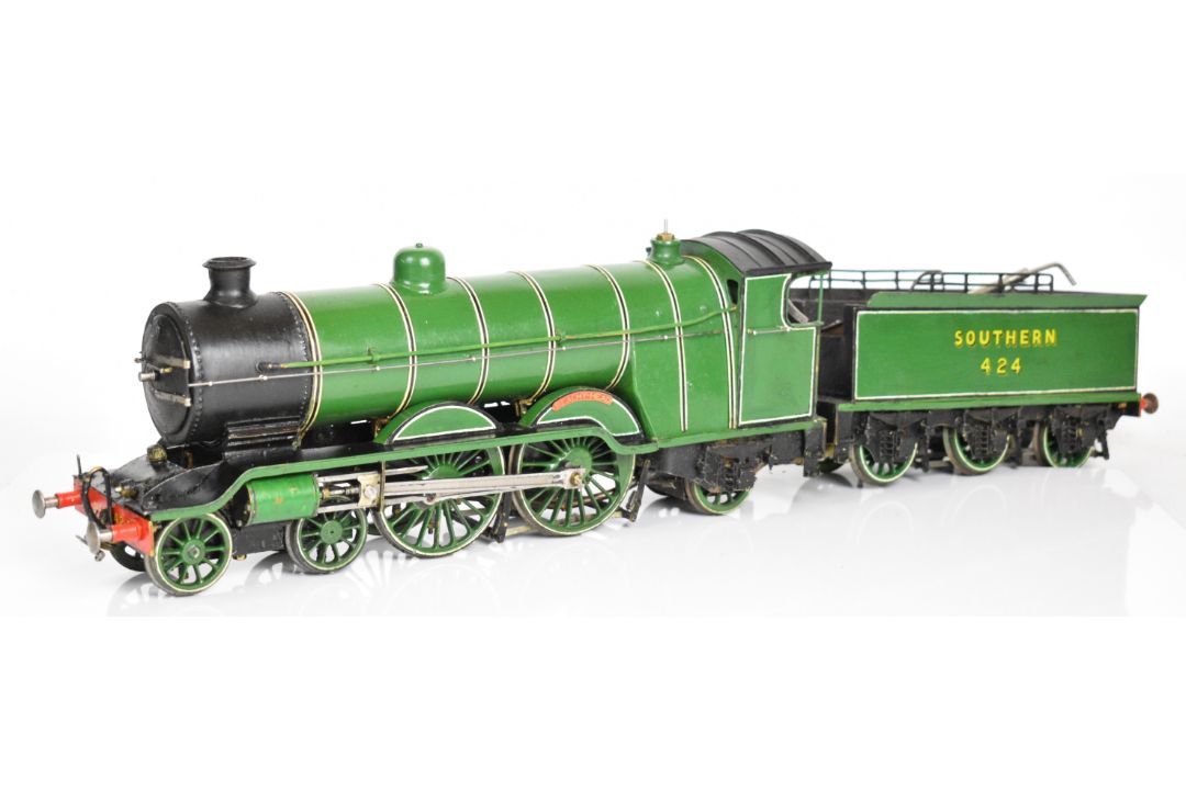 Gauge 1 coal fired live steam LBSCR or Southern H2 Atlantic 4-4-2 tender locomotive built by the - Image 1 of 19