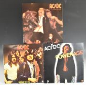 Three AC/DC LPs. Highway to Hell, Powerage and If You Want Blood. Vinyl appears VG+ to EX
