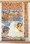 Scritti Politti promotional poster for the 1980 single Faithless, Triple Hep n’ Blue, designed by