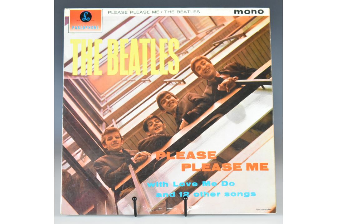Black and gold label very first press of The Beatles Please Please Me (PMC 1202) with Dick James - Image 1 of 7