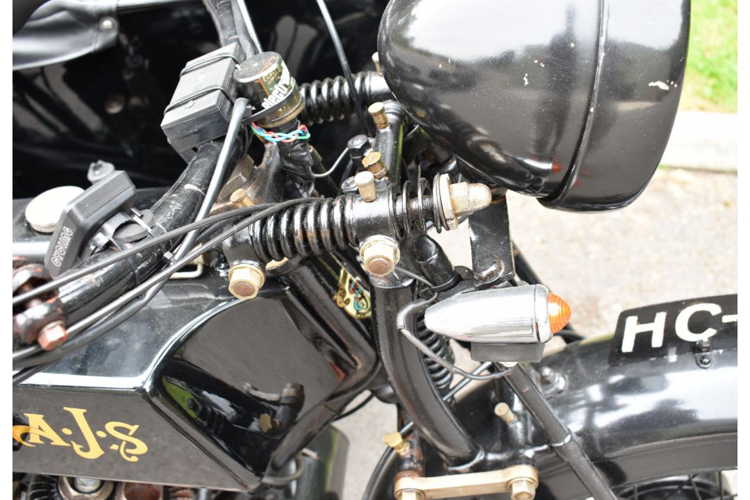 1924 AJS model D 799cc sidevalve V twin motorcycle and sidecar combination - Image 30 of 30