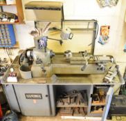 Hardinge DSM-59 second operation toolroom lathe with capstan, collets and tool holders The following