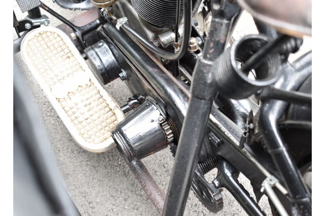 1924 AJS model D 799cc sidevalve V twin motorcycle and sidecar combination - Image 22 of 30