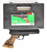 Gamo Compact .177 pneumatic competition target air pistol with fully adjustable textured wooden