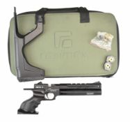 Reximex Mito S .22 PCP target air pistol/ rifle with removable stock, shaped and textured grip,