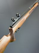 Theoben SLR 88 .22 under-lever gas-ram repeating air rifle with chequered semi-pistol grip and