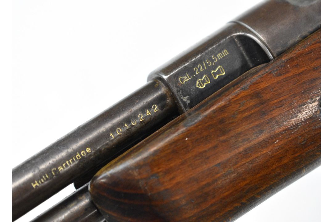 Weihrauch HW77 K .22 underlever air rifle with chequered semi-pistol grip, raised cheek piece, - Image 12 of 17