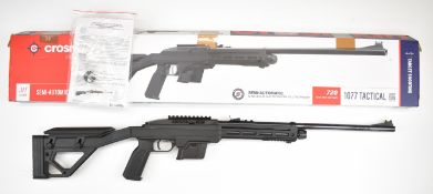 Crosman 1077 Tactical .177 CO2 air rifle with textured pistol grip, composite skeleton tactical