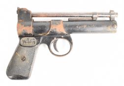 Webley Junior .177 air pistol with named and chequered composite grips, serial number 225 together