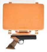 FAS AP 604 .177 pneumatic competition target air pistol with adjustable textured wooden grip,