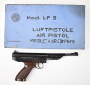 EM-GE Luftpistole Model LP 3 .177 target air pistol with shaped and chequered composite grips and