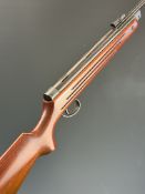 BSA Meteor Mk. I .177 air rifle with semi-pistol grip, reeded forend and adjustable sights, serial