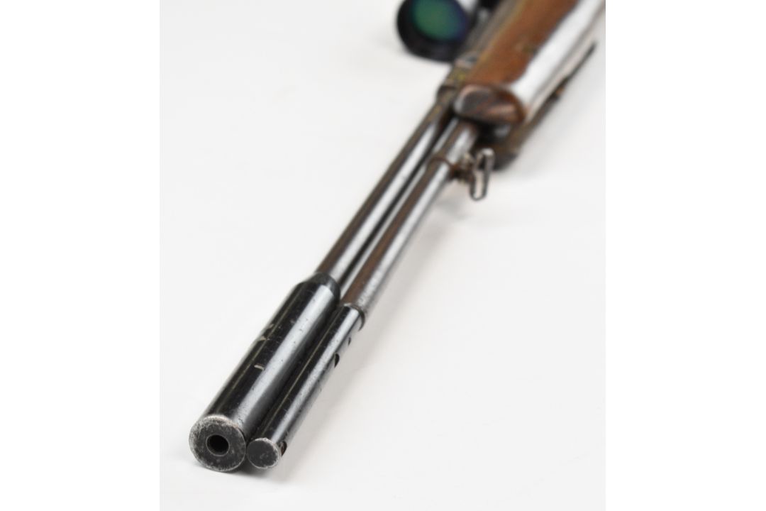 Weihrauch HW77 K .22 underlever air rifle with chequered semi-pistol grip, raised cheek piece, - Image 4 of 17