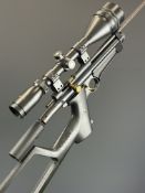 Crosman AS2250 .22 CO2 air rifle with composite skeleton stock and Tasco 4-14x50 scope, NVSN. PLEASE