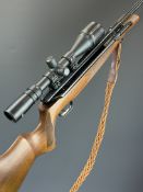 Air Arms .177 side-lever air rifle with chequered semi-pistol grip and forend, raised cheek piece,