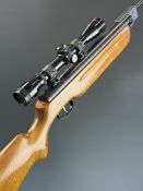 Weihrauch HW35 .22 air rifle with semi-pistol grip, adjustable trigger and Simmons 4x32 scope,