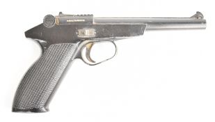 Healthways Sharpshooter 175 .177 air pistol with chequered composite grip and fixed sights, serial