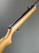 BSA Meteor Mk. IV .22 air rifle with semi-pistol grip and adjustable sights, serial number TG8657.