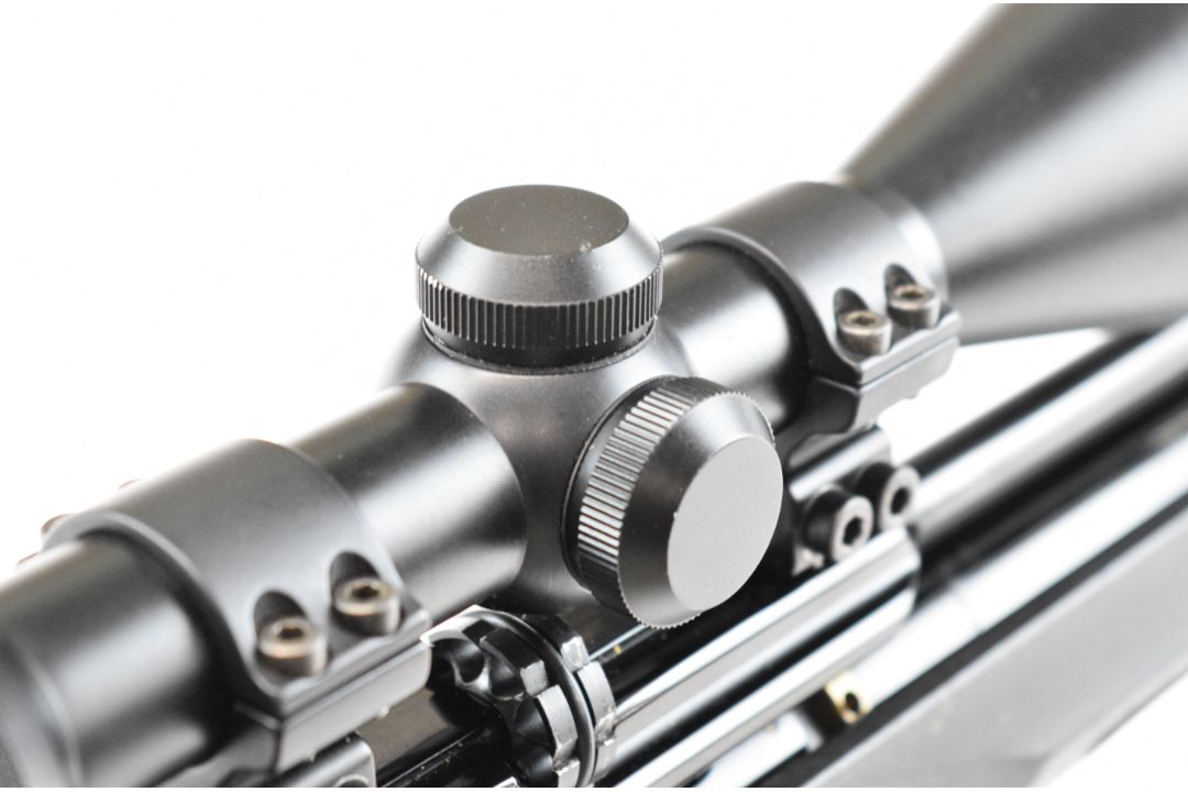 RWS Scimitar .22 PCP air rifle with composite stock, textured pistol grip, sound moderator, 8-shot - Image 8 of 14