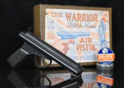 Accles & Shelvoke Ltd F Clarke patent The Warrior .177 side lever air pistol with logo and