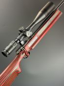 Anschutz Match 1903 .22 bolt-action target rifle with red laminate show wood stock, original