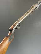 BSA Standard .22 under-lever air rifle with chequered semi-pistol grip and adjustable sights, serial