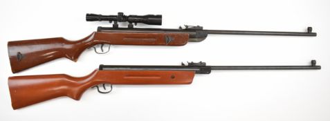 Two .22 air rifles SMK XTB2K with semi-pistol grip and adjustable sights, NVSN and Westlake with