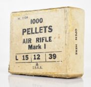 A sealed box of 1000 Air Rifle Mark I Pellets for the BSA Military Pattern or Webley Mark 1