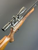 Daystate Huntsman Regal .177 PCP air rifle with monogrammed and chequered semi-pistol grip,