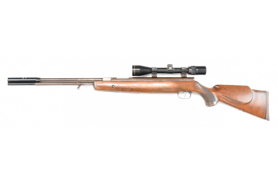 Weihrauch HW77 K .22 underlever air rifle with chequered semi-pistol grip, raised cheek piece, - Image 3 of 17
