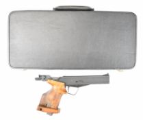 Drulov DU-10.177 CO2  target match air pistol with shaped and textured wooden grip and adjustable