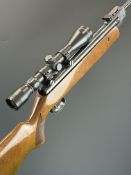 Anschutz 335 .22 air rifle with chequered semi-pistol grip, adjustable sights and 3-9x40 scope,