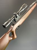 Ruger Air Hawke Elite .177 air rifle with thumb-hole grip, raised cheek piece, chequered forend,