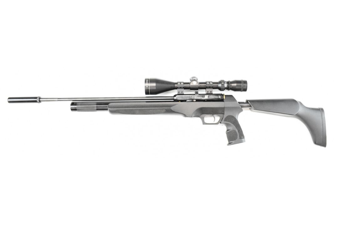 RWS Scimitar .22 PCP air rifle with composite stock, textured pistol grip, sound moderator, 8-shot - Image 3 of 14
