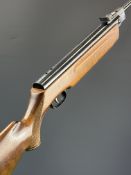 Weihrauch HW35 .22 air rifle with chequered semi-pistol grip, raised cheek piece, adjustable